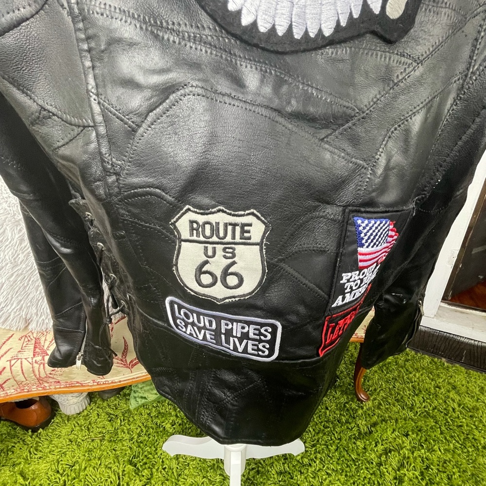 Leather Biker Jacket - Picture 4 of 5
